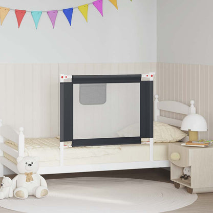 Toddler Safety Bed Rail Dark Grey 90x25 cm Fabric