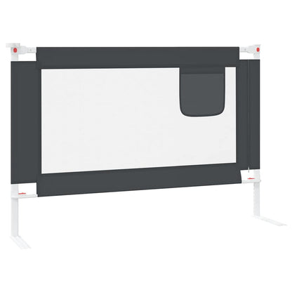 Toddler Safety Bed Rail Dark Grey 100x25 cm Fabric