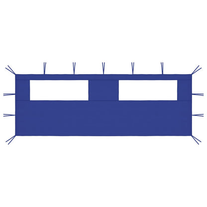 Gazebo Sidewall with Windows 6x2 m Blue