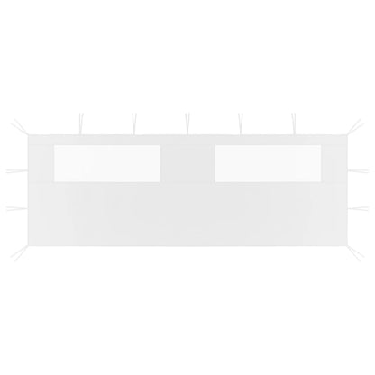 Gazebo Sidewall with Windows 6x2 m White