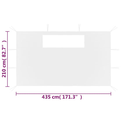 Gazebo Sidewalls with Windows 2 pcs White