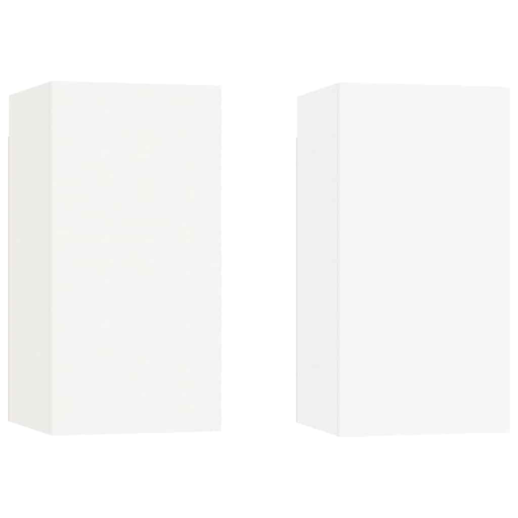TV Cabinets 2 pcs White 30.5x30x60 cm Engineered Wood