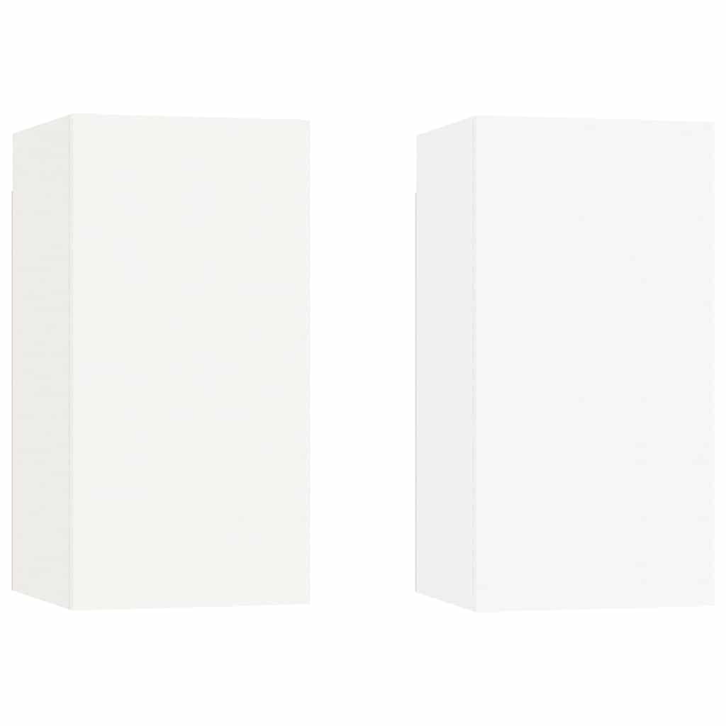 803327 vidaXL 2 Piece TV Cabinet Set White 30,5x30x60 cm Engineered Wood