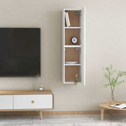 803327 vidaXL 2 Piece TV Cabinet Set White 30,5x30x60 cm Engineered Wood