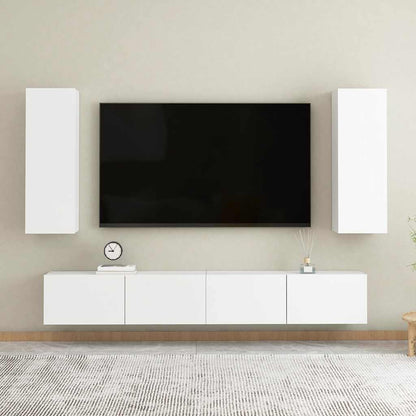 803344 vidaXL TV Cabinet White 30,5x30x90 cm Engineered Wood