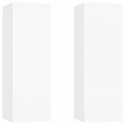 803345 vidaXL 2 Piece TV Cabinet Set White 30,5x30x90 cm Engineered Wood