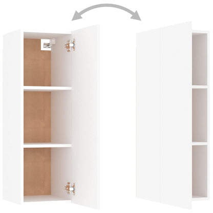803345 vidaXL 2 Piece TV Cabinet Set White 30,5x30x90 cm Engineered Wood