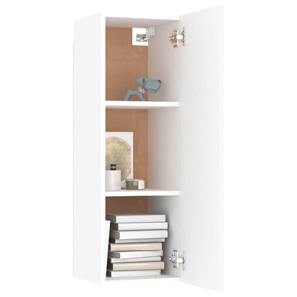 803345 vidaXL 2 Piece TV Cabinet Set White 30,5x30x90 cm Engineered Wood