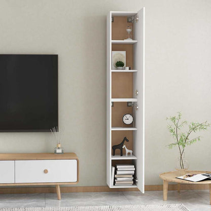 803345 vidaXL 2 Piece TV Cabinet Set White 30,5x30x90 cm Engineered Wood