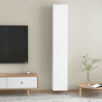 TV Cabinets 2 pcs White 30.5x30x90 cm Engineered Wood