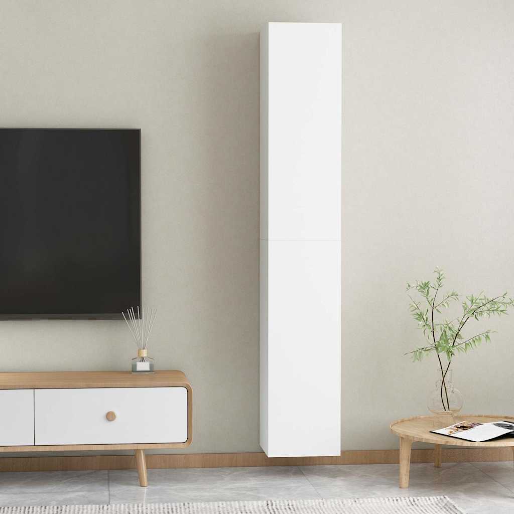 803345 vidaXL 2 Piece TV Cabinet Set White 30,5x30x90 cm Engineered Wood