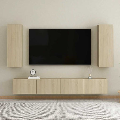 803350 vidaXL TV Cabinet Sonoma Oak 30,5x30x90 cm Engineered Wood