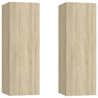 803351 vidaXL 2 Piece TV Cabinet Set Sonoma Oak 30,5x30x90 cm Engineered Wood
