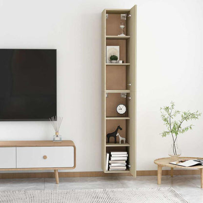 803351 vidaXL 2 Piece TV Cabinet Set Sonoma Oak 30,5x30x90 cm Engineered Wood