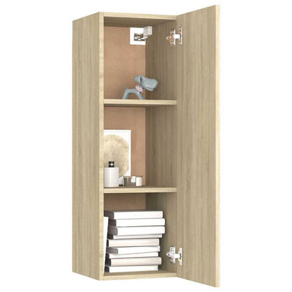 803351 vidaXL 2 Piece TV Cabinet Set Sonoma Oak 30,5x30x90 cm Engineered Wood