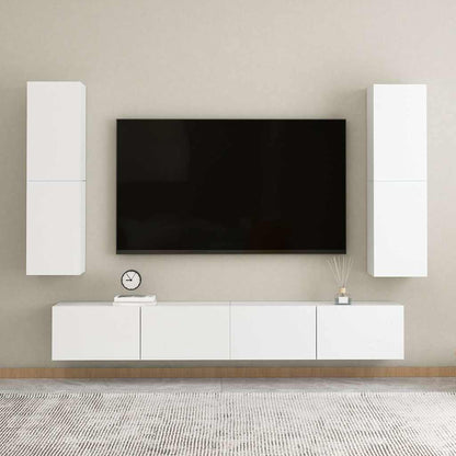 803362 vidaXL TV Cabinet White 30,5x30x110 cm Engineered Wood