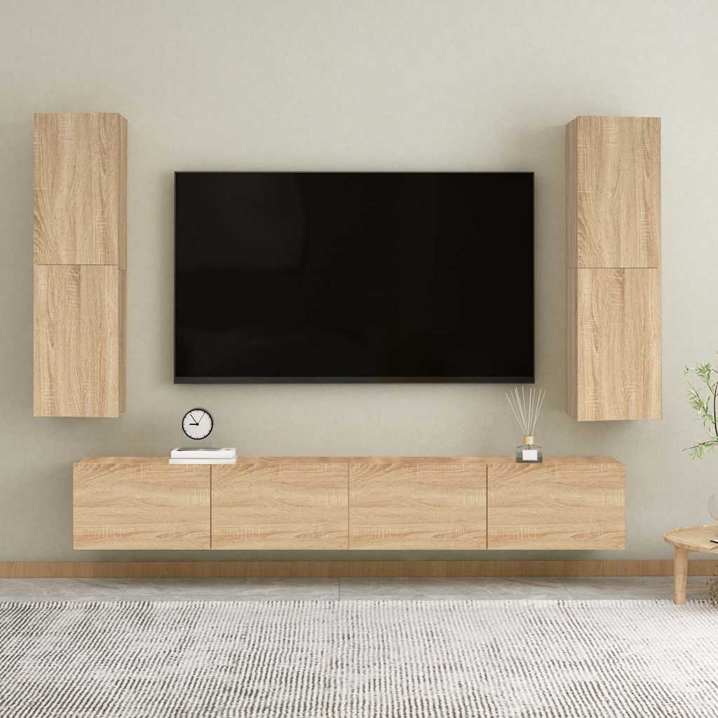 803368 vidaXL TV Cabinet Sonoma Oak 30,5x30x110 cm Engineered Wood