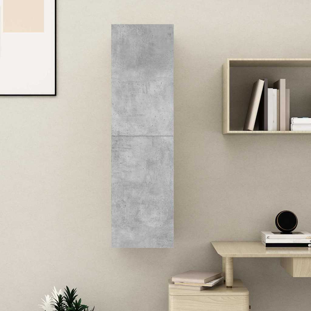 803370 vidaXL TV Cabinet Concrete Grey 30,5x30x110 cm Engineered Wood
