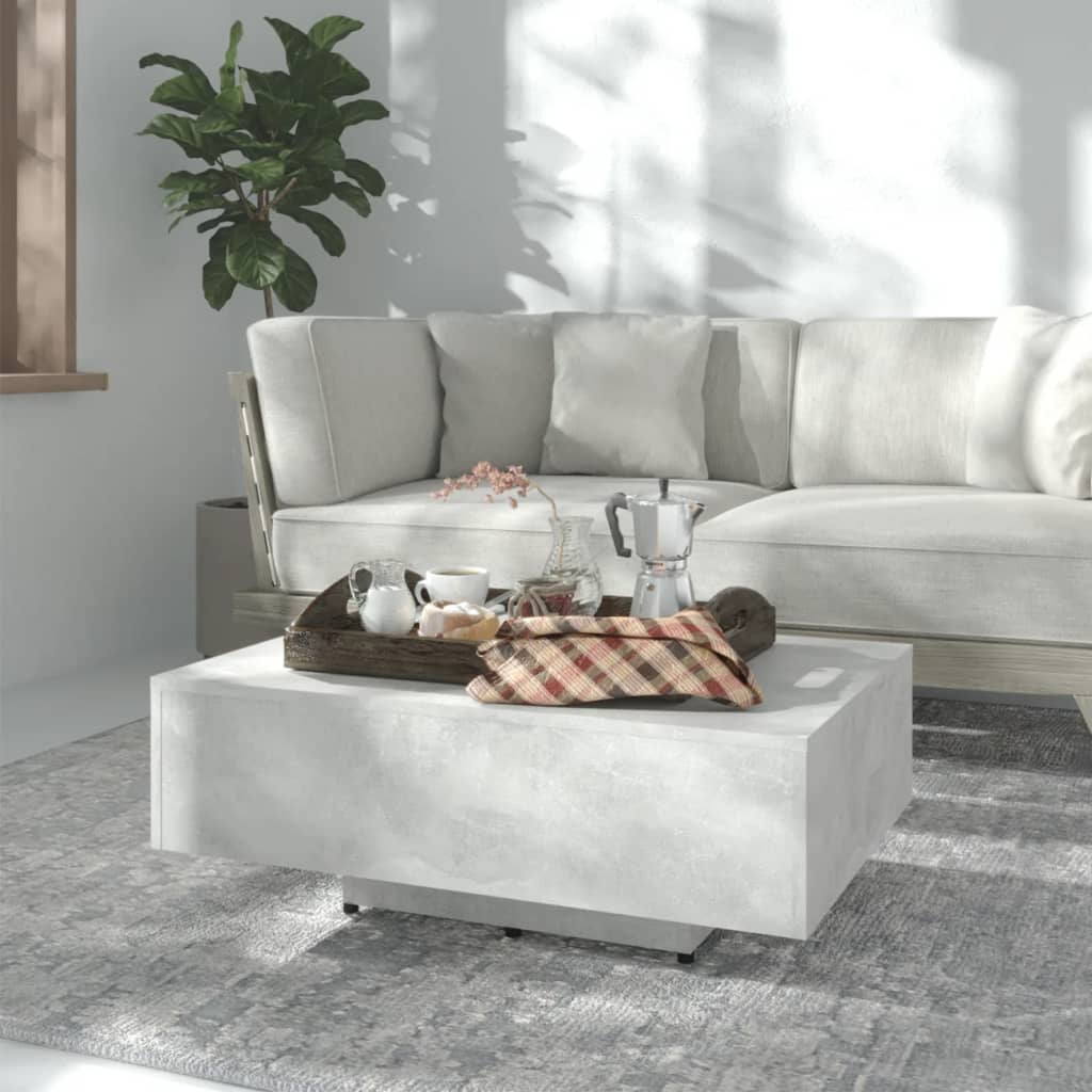 Coffee Table Concrete Grey 85x55x31 cm Engineered Wood