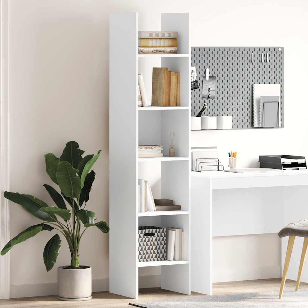 803398 vidaXL Book Cabinet White 40x35x180 cm Engineered Wood