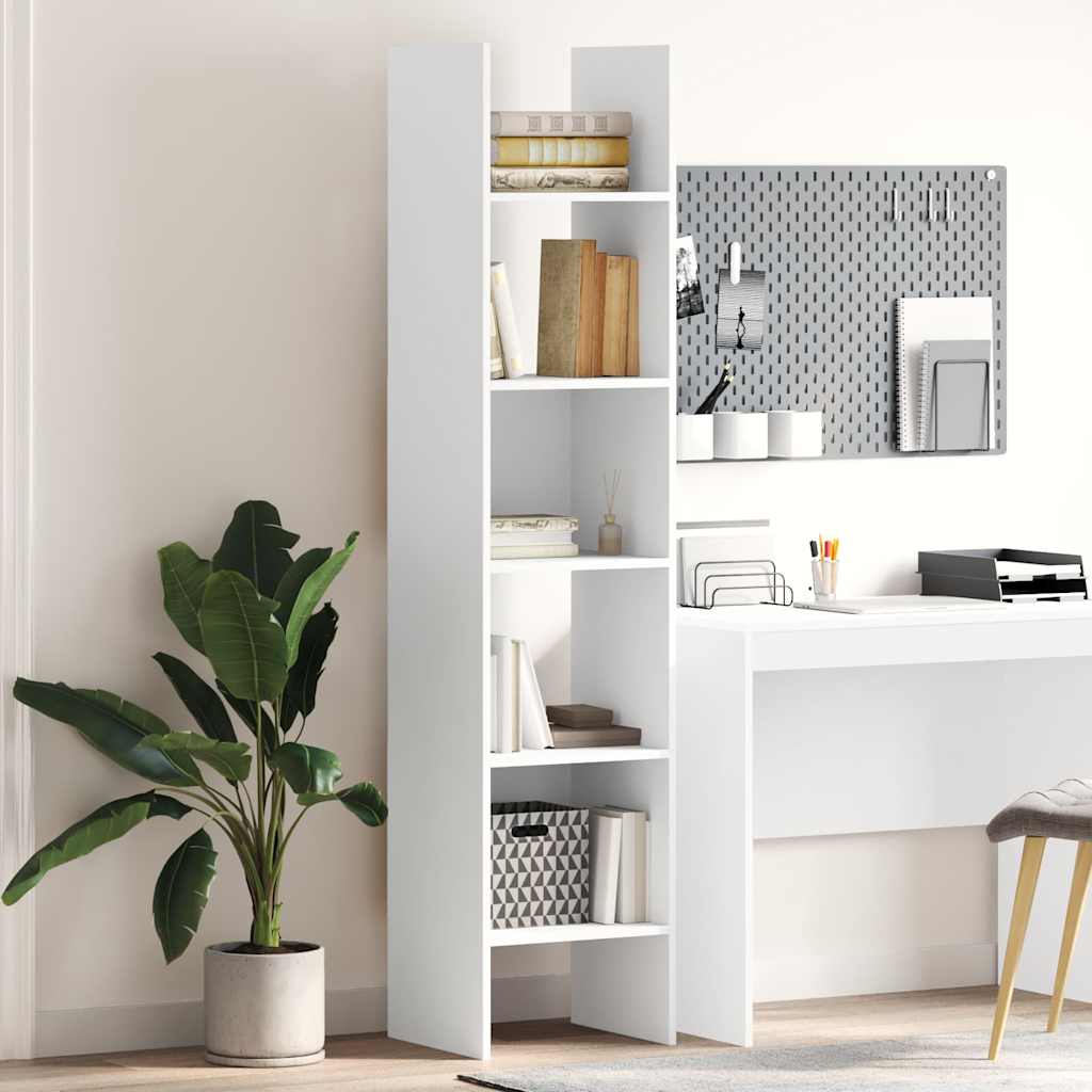 803398 vidaXL Book Cabinet White 40x35x180 cm Engineered Wood