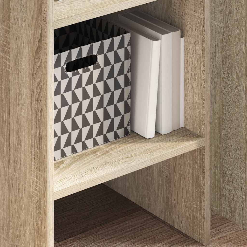 803401 vidaXL Book Cabinet Sonoma Oak 40x35x180 cm Engineered Wood