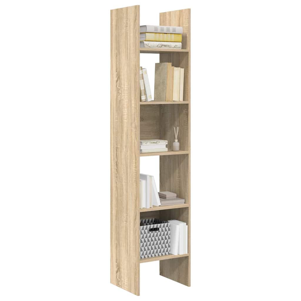 803401 vidaXL Book Cabinet Sonoma Oak 40x35x180 cm Engineered Wood