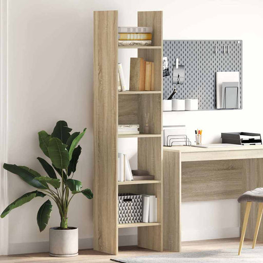 803401 vidaXL Book Cabinet Sonoma Oak 40x35x180 cm Engineered Wood