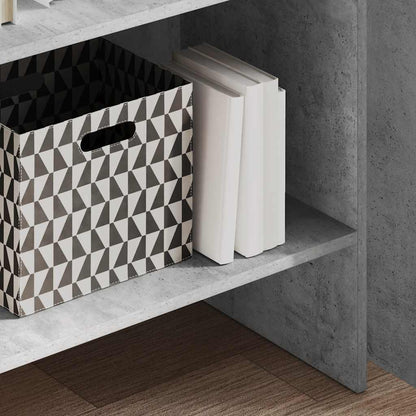 Book Cabinet Concrete Grey 60x35x180 cm Engineered Wood