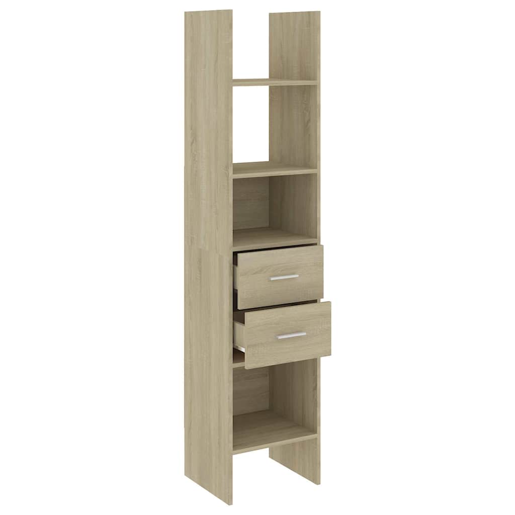 803419 vidaXL Book Cabinet Sonoma Oak 40x35x180 cm Engineered Wood