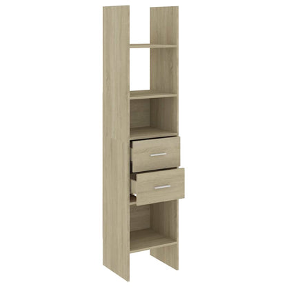 803419 vidaXL Book Cabinet Sonoma Oak 40x35x180 cm Engineered Wood
