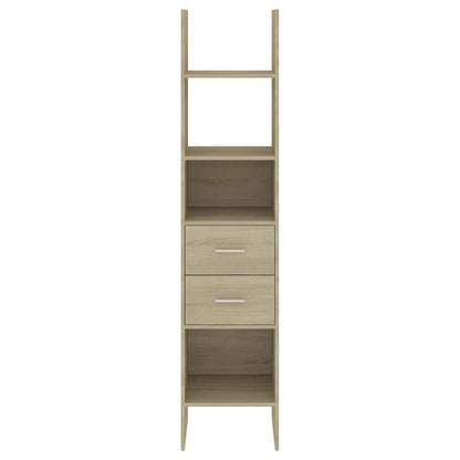 803419 vidaXL Book Cabinet Sonoma Oak 40x35x180 cm Engineered Wood