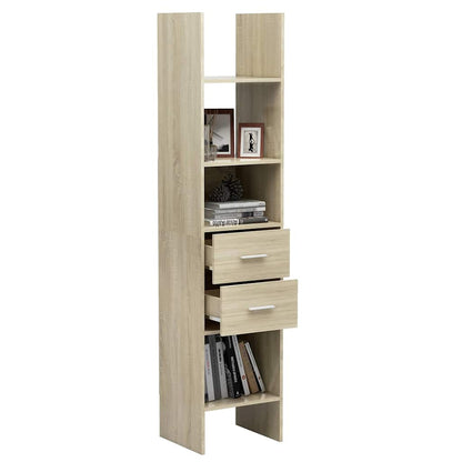 803419 vidaXL Book Cabinet Sonoma Oak 40x35x180 cm Engineered Wood