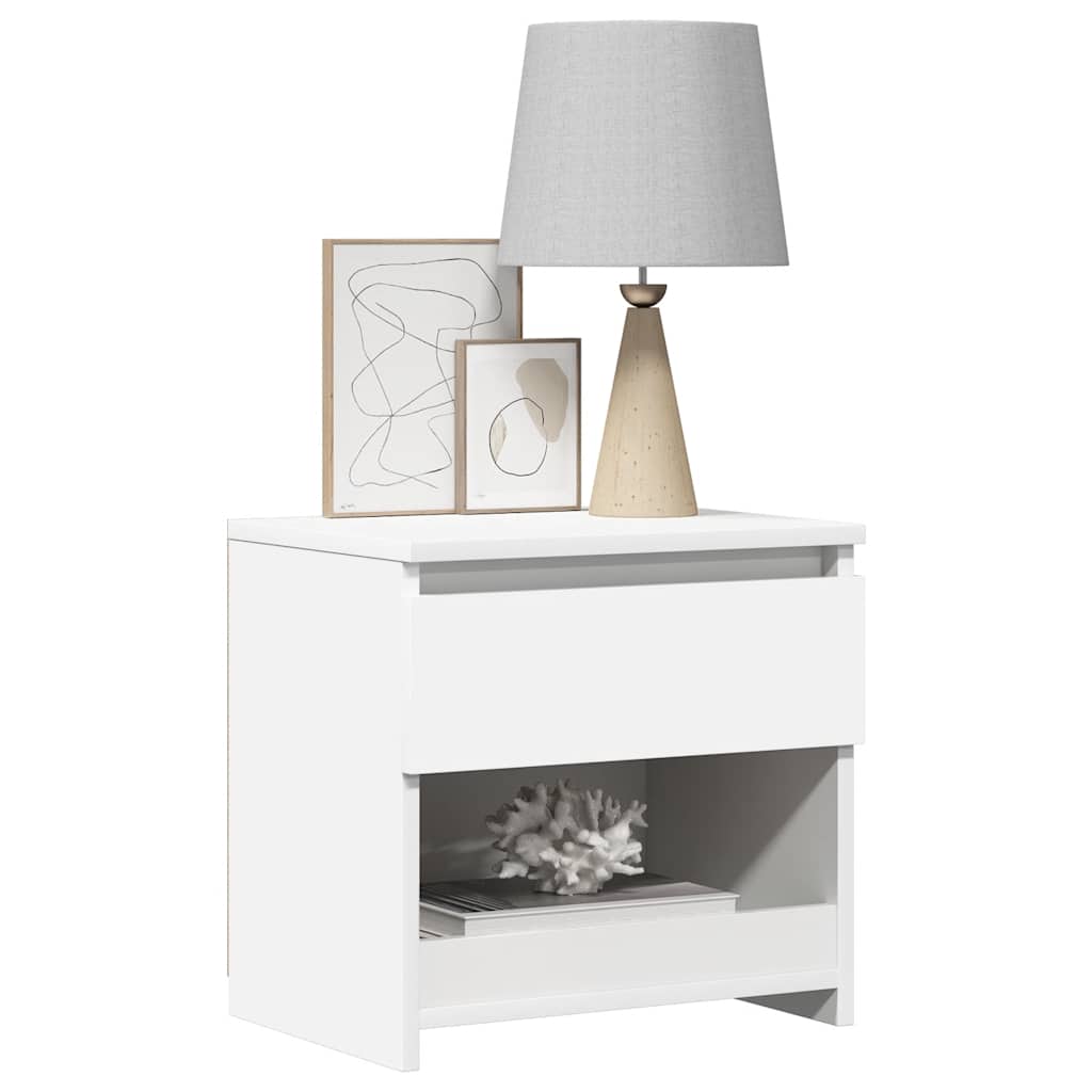 803444 vidaXL Bedside Cabinets 2 pcs White 40x30x39 cm Engineered Wood