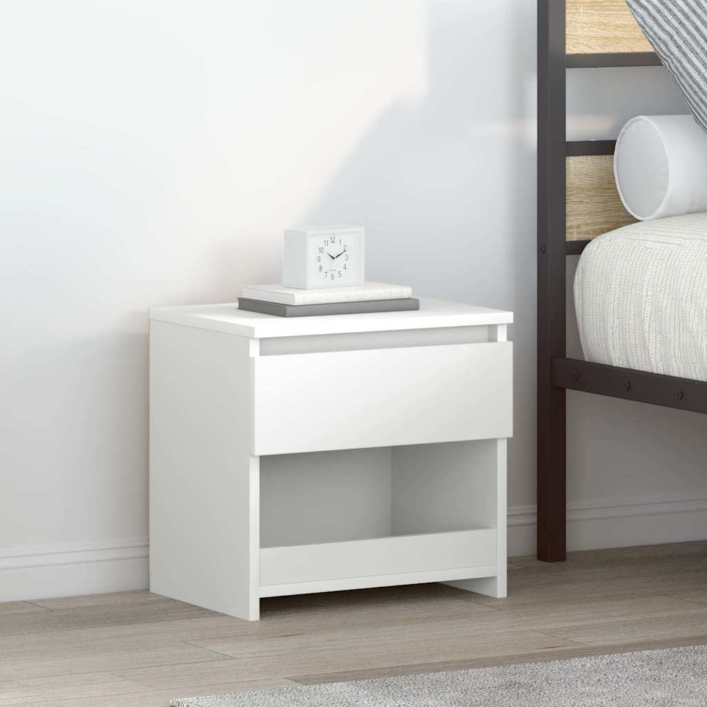 803444 vidaXL Bedside Cabinets 2 pcs White 40x30x39 cm Engineered Wood