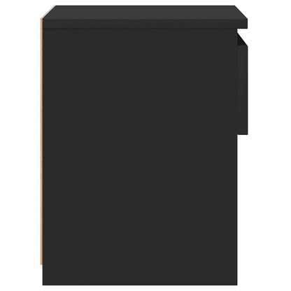 803445 vidaXL Bedside Cabinet Black 40x30x39 cm Engineered Wood