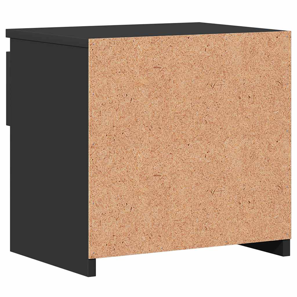 Bedside Cabinet Black 40x30x39 cm Engineered Wood