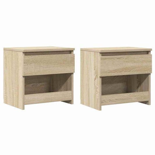 Bedside Cabinets 2 pcs Sonoma Oak 40x30x39 cm Engineered Wood