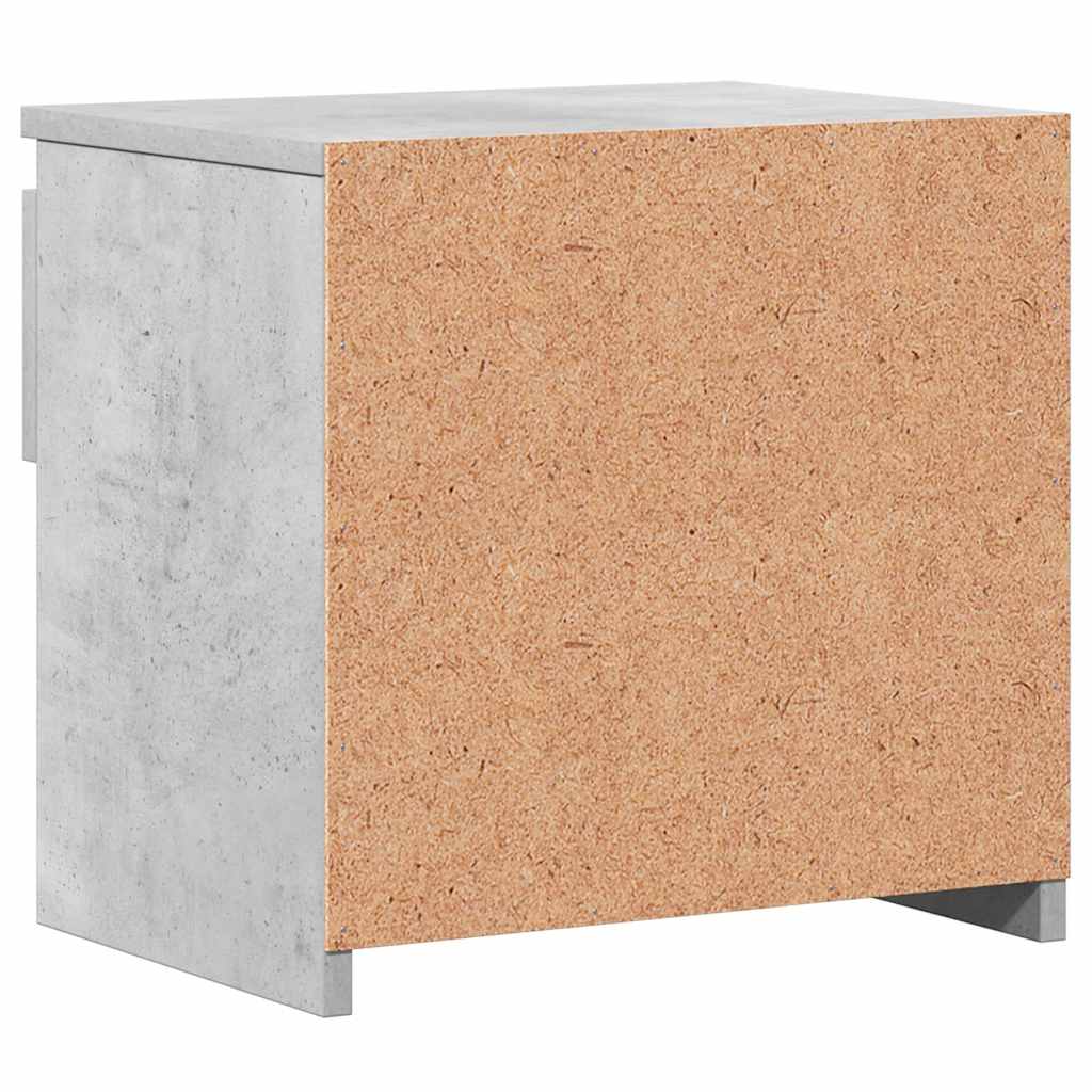 Bedside Cabinet Concrete Grey 40x30x39 cm Engineered Wood