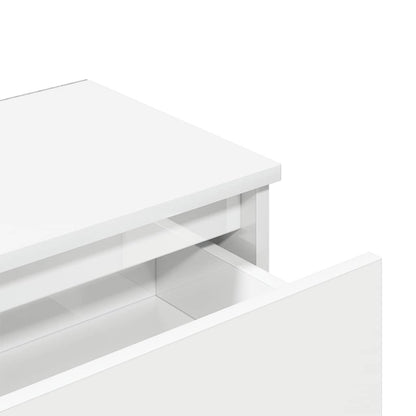 Bedside Cabinet | High gloss white | Engineered wood | Medium