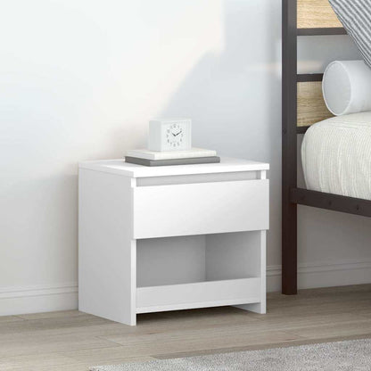 Bedside Cabinet | High gloss white | Engineered wood | Medium