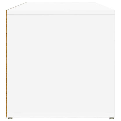 Shoe Storage Bench White 105x35x35 cm Engineered Wood