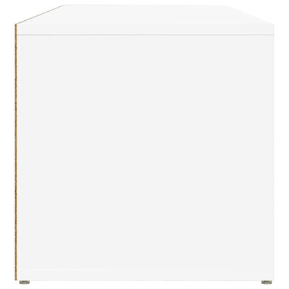 Shoe Storage Bench White 105x35x35 cm Engineered Wood