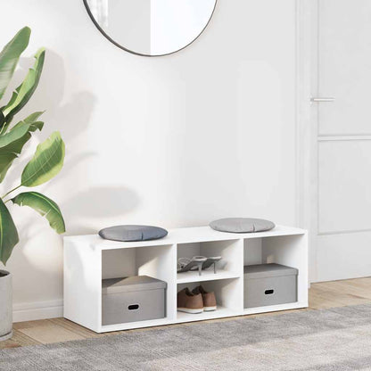 Shoe Storage Bench White 105x35x35 cm Engineered Wood