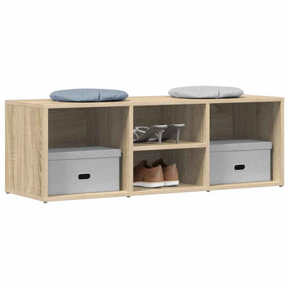 Shoe Storage Bench | Sonoma Oak | Engineered Wood | 105x35x35 cm