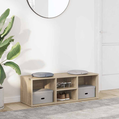 Shoe Storage Bench | Sonoma Oak | Engineered Wood | 105x35x35 cm
