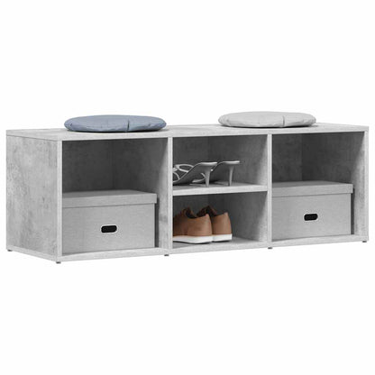 Shoe Storage Bench | Concrete Grey | Engineered Wood | Medium