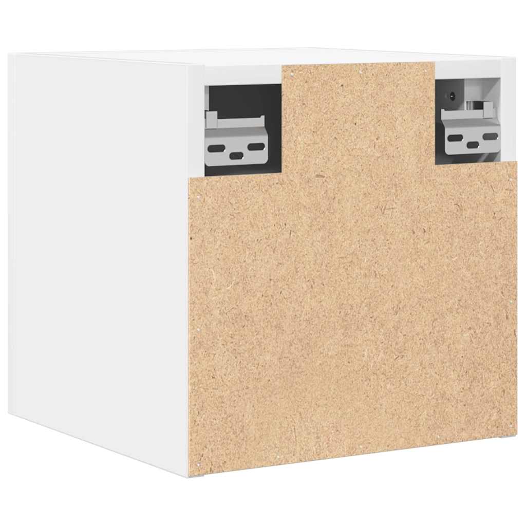 804483 vidaXL 4 Piece Wall-mounted TV Cabinet Set White 30,5x30x30 cm