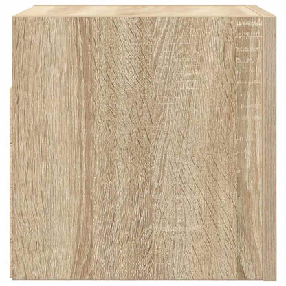 804492 vidaXL 4 Piece Wall-mounted TV Cabinet Set Sonoma Oak 30,5x30x30 cm