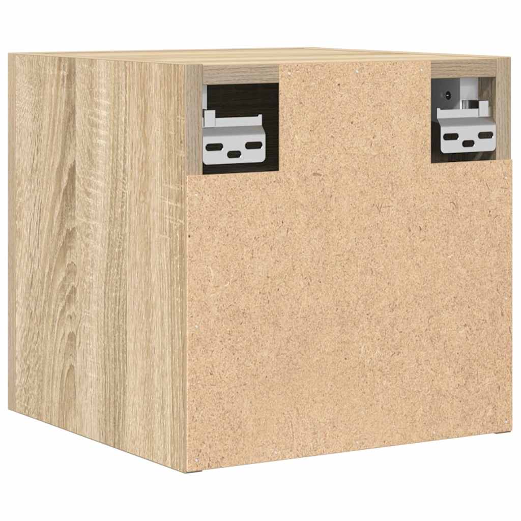 804492 vidaXL 4 Piece Wall-mounted TV Cabinet Set Sonoma Oak 30,5x30x30 cm